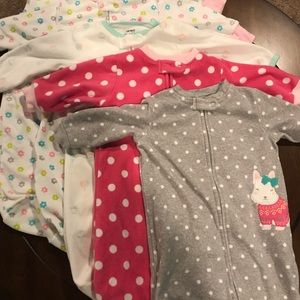 Set of 5- Carters fleece zip sacks